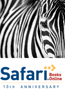 Zebra und Logo von Safari Books Online
