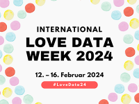 International Love Data Week Logo with colorful bubbles around
