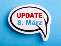 Speech bubble "Update 8 March