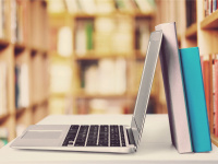 Notebook in the library