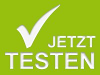 Button mit Aufschrift "Jetzt testen"