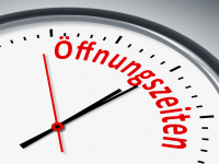Clock with the label "Open Hours"