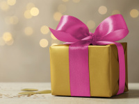 Schmuckbild mit Geschenk