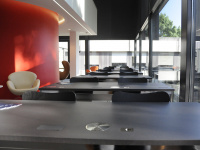 Study desks in the Branch Library Physics