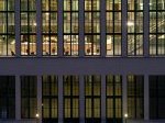 Branch Library Main Campus, exterior view by night