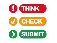 Logo of the Think. Check. Submit campaign