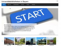 Screenshot der Webseite Universitätsbibliotheken in Bayern mit Slideshow-Bild zum Start der Webseite