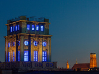 TUM Clock tower at night