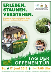 Poster zum Tag der offenen Tür 2012 am Kompetenzzentrum Straubing
