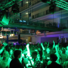 People are dancing at a party.