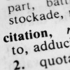 Wörterbuchseite mit dem Wort "citation"