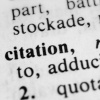 Dictionary page with the word "citation"