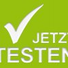 Button mit Aufschrift "Jetzt testen"