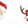 Weihnachtsmann und Rentier Rudolph