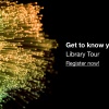 decorative element and text: Get to know your library!