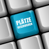 Computertastatur mit Taste "Plätze reservieren"