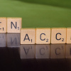 Scrabble stones forming the term "open access"