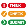 Logo of the Think. Check. Submit campaign