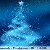 Graphic art with a Christmas tree containg of lights and stars with a blue background