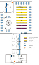 Lageplan Teilbibliothek Physik, 1. Obergeschoss