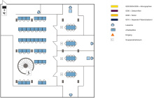 Lageplan Teilbibliothek Physik, 2. Obergeschoss