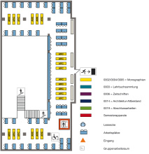 Lageplan Teilbibliothek Stammgelände, Zwischengeschoss