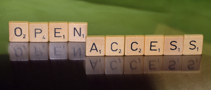 Scrabble stones forming the term "open access"